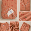 Peach Orange Cherry Print Pajama Set