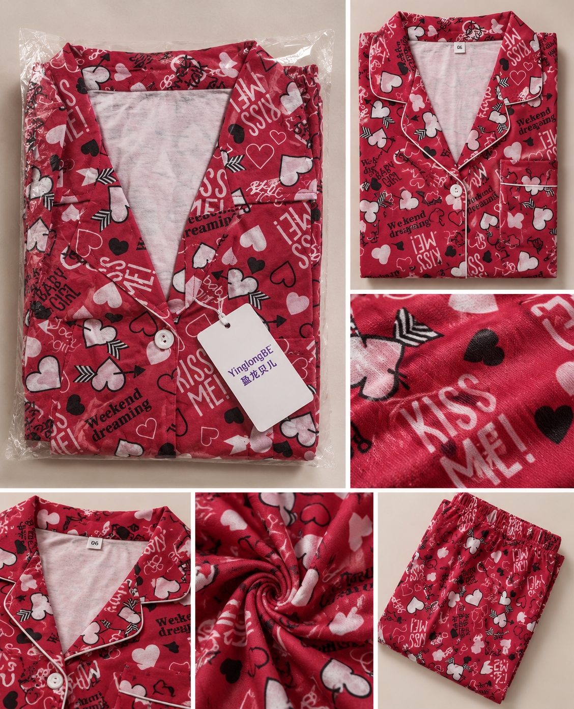 Superhero Print Pajama Set